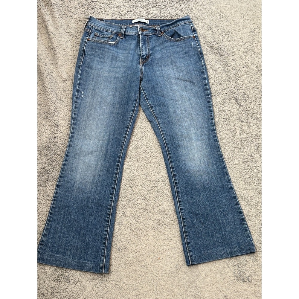 Levis 515 Jeans Womens 10 Short Cropped Boot Cut Medium Wash Denim Stretch